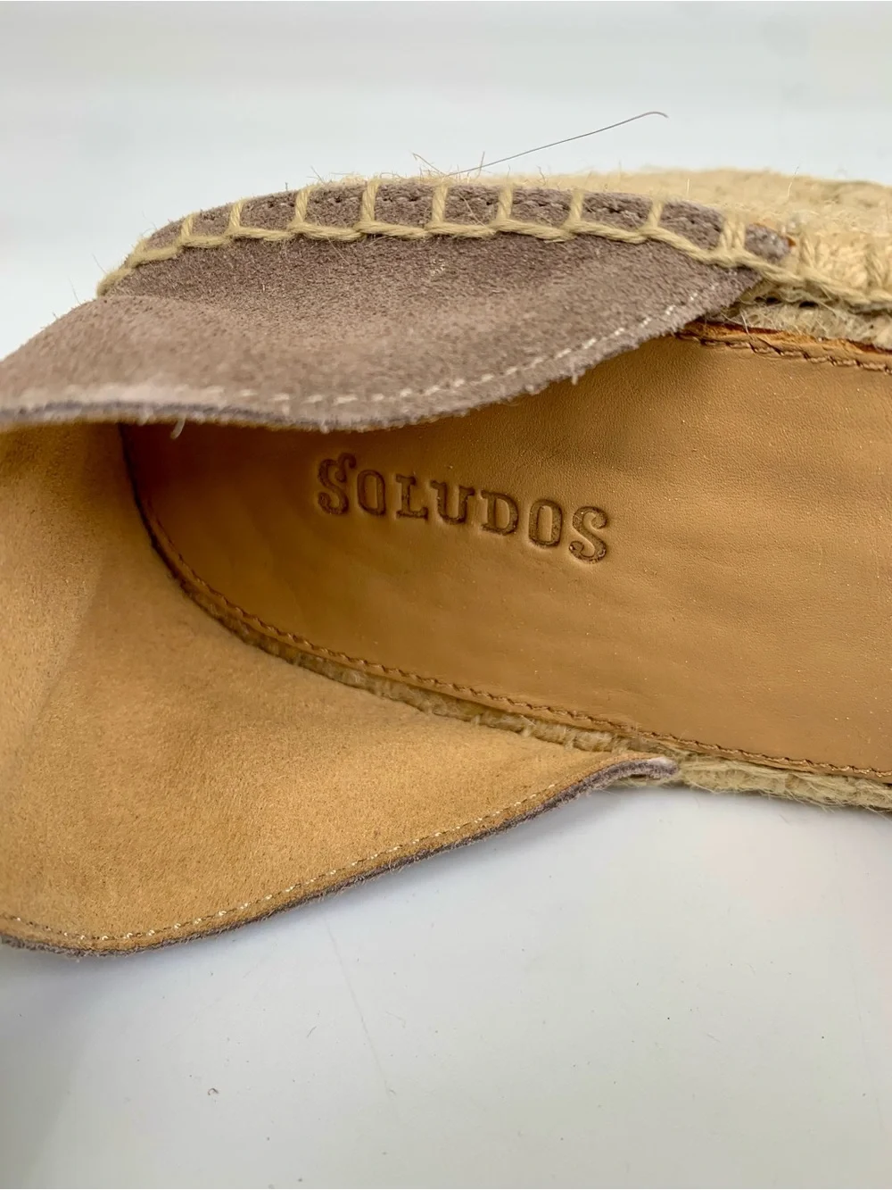 NEW! Soludos Positano Womens Platform Wedge Sandals Size 11.0 M, ASH Brown Suede